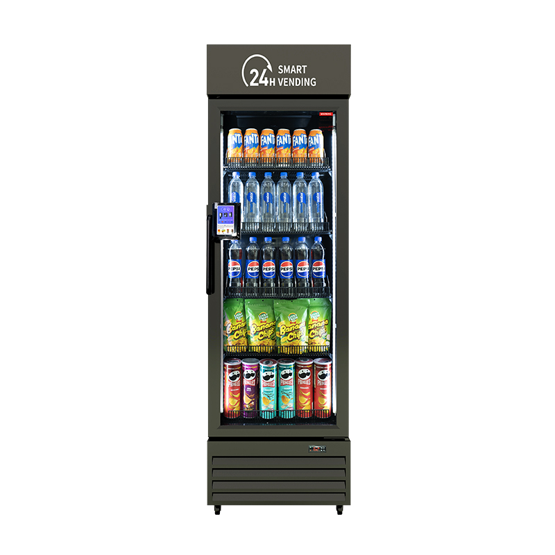 Mini 360 AI smart vending cooler, front view